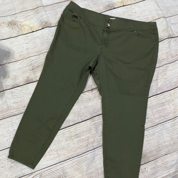 Lane Bryant Denim - Lane Bryant high rise jagging size 28 olive green